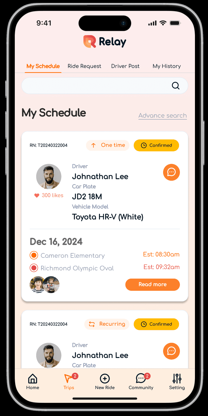 Relay Rideshare screenshot 2